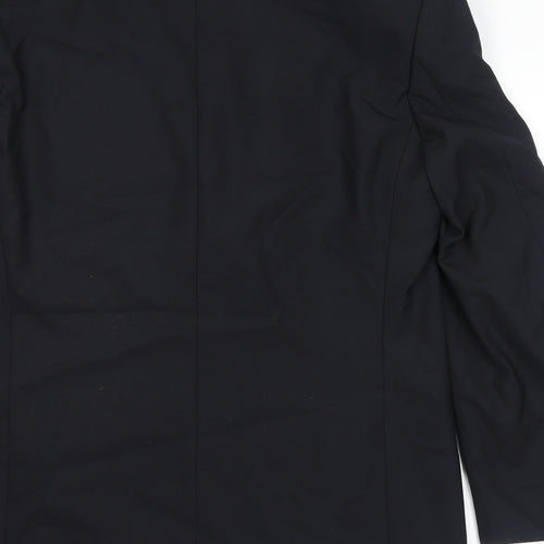 Baumler Mens Black Wool Tuxedo Suit Jacket Size 48 Regular