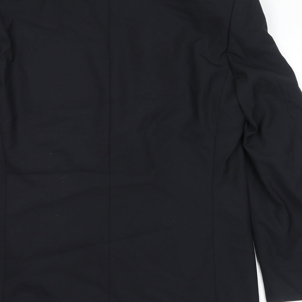 Baumler Mens Black Wool Tuxedo Suit Jacket Size 48 Regular