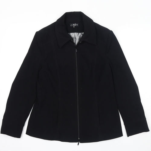 CMD Womens Black Jacket Size 10 Zip