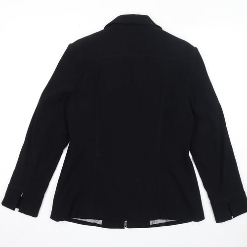 CMD Womens Black Jacket Size 10 Zip