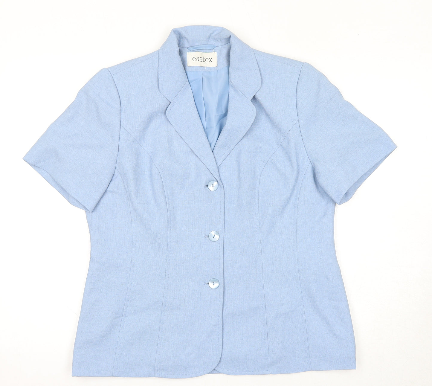 Eastex Womens Blue Jacket Blazer Size 12 Button