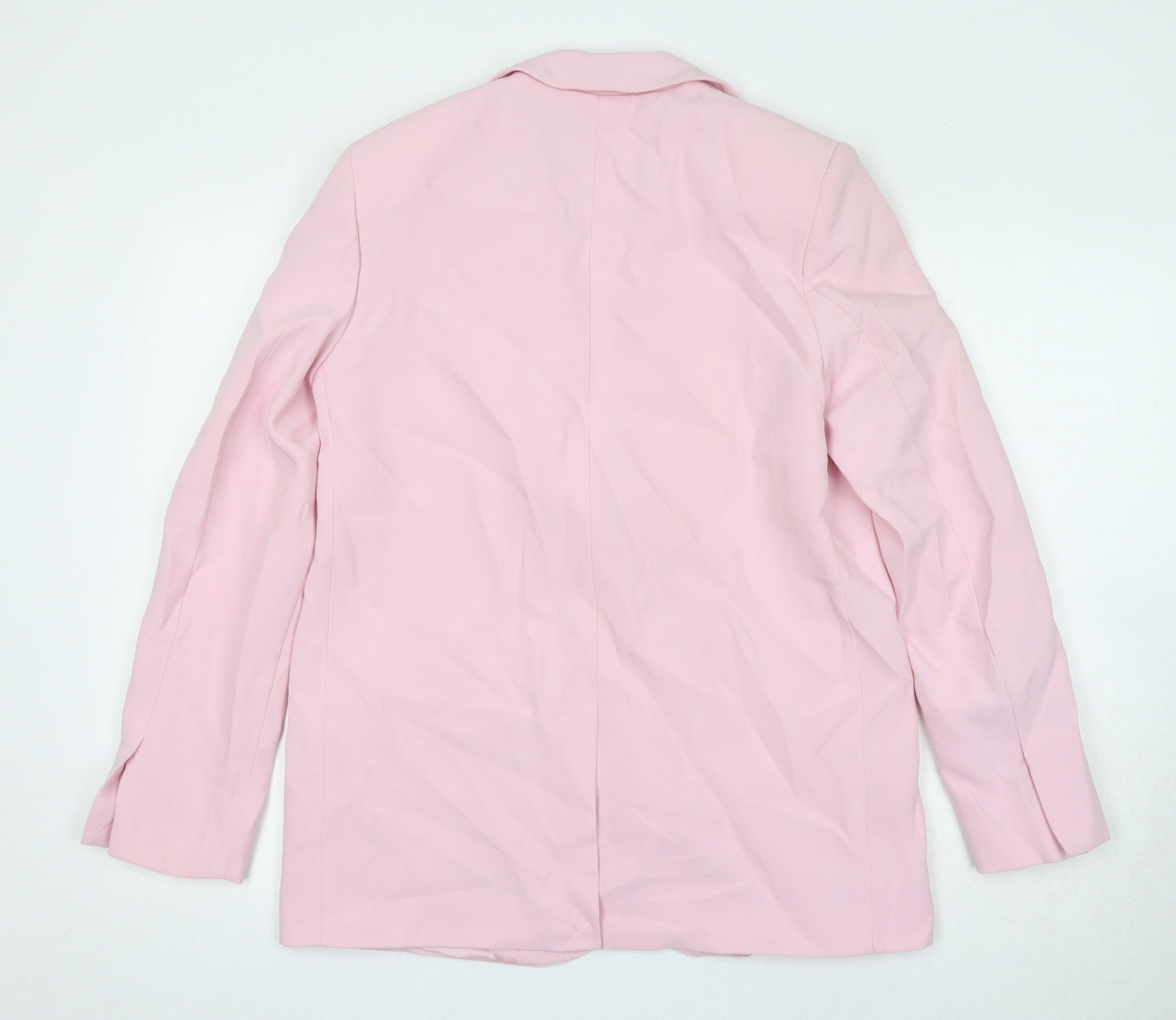 Zara Womens Pink Polyester Jacket Suit Jacket Size S - Shoulder Pads