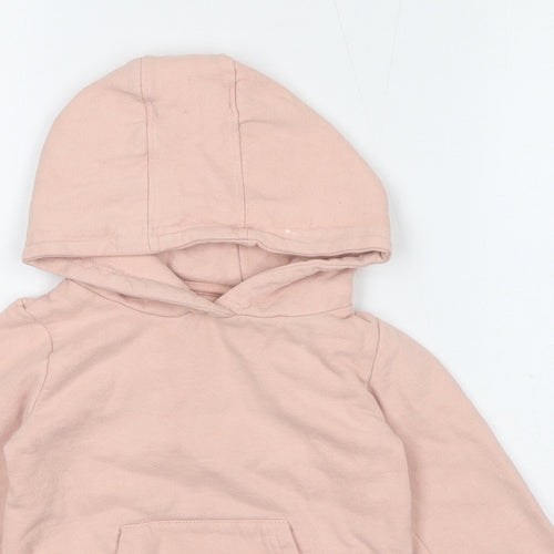 Firetrap Girls Pink Cotton Pullover Hoodie Size 4-5 Years Pullover