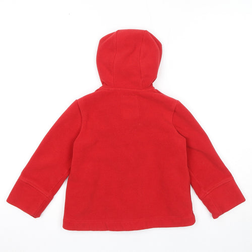 NEXT Girls Red Duffle Coat Coat Size 5 Years Snap