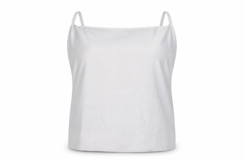 Boohoo Womens Grey Polyester Basic Tank Size L Square Neck