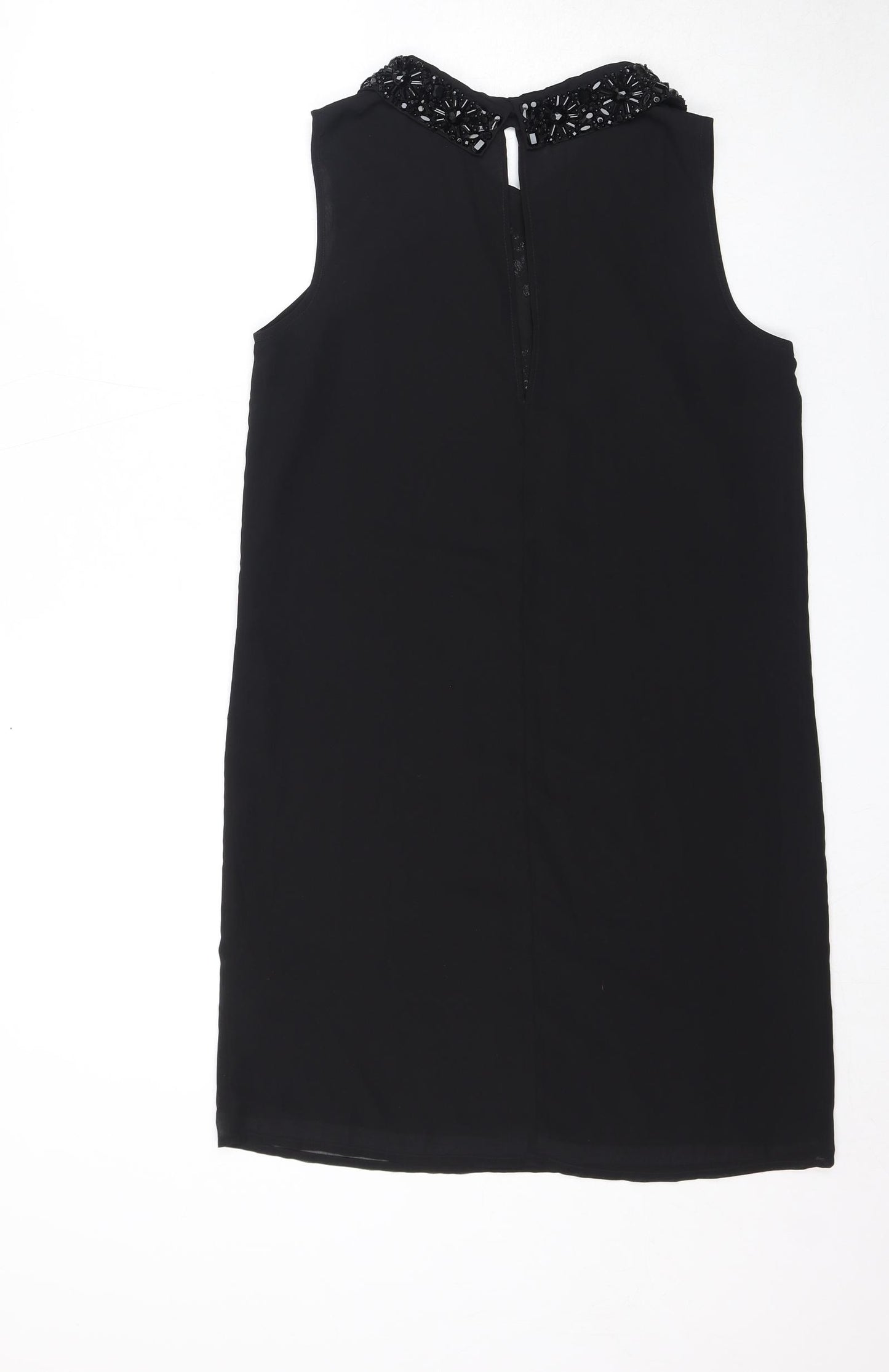 Limited Collection Womens Black Polyester A-Line Size 10 Round Neck Pullover