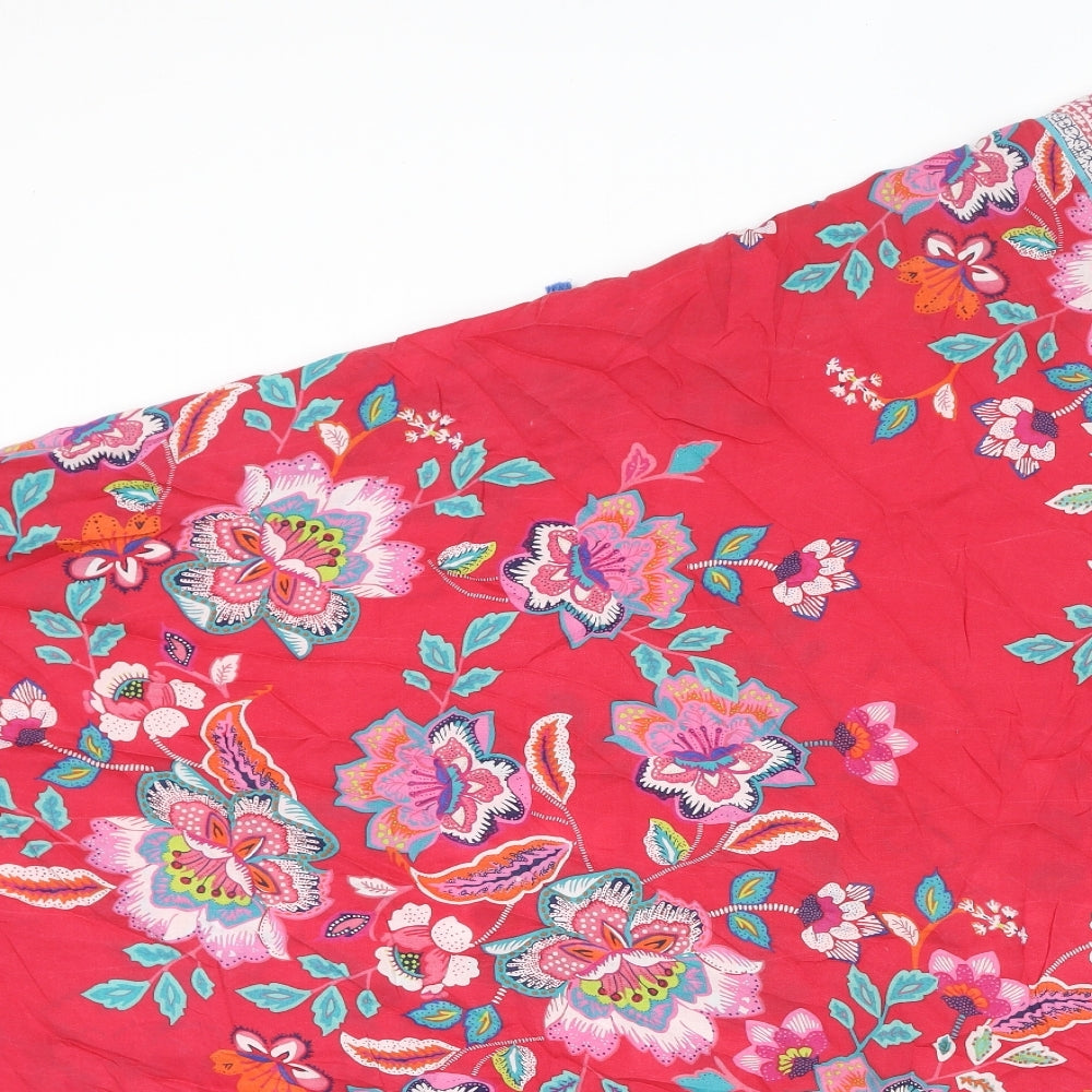 Monsoon Womens Multicoloured Floral Modal Peasant Skirt Size S Zip