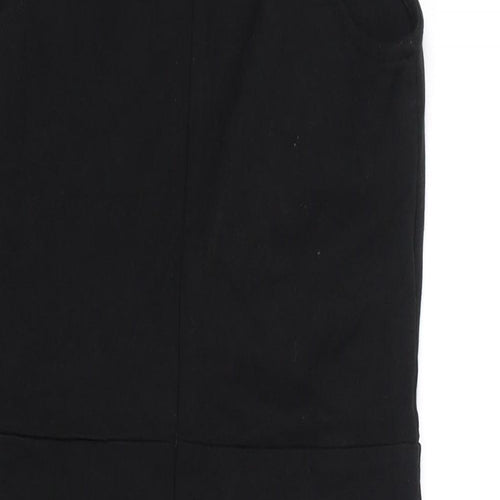 FOREVER 21 Womens Black Rayon Bodycon Size L Halter Zip