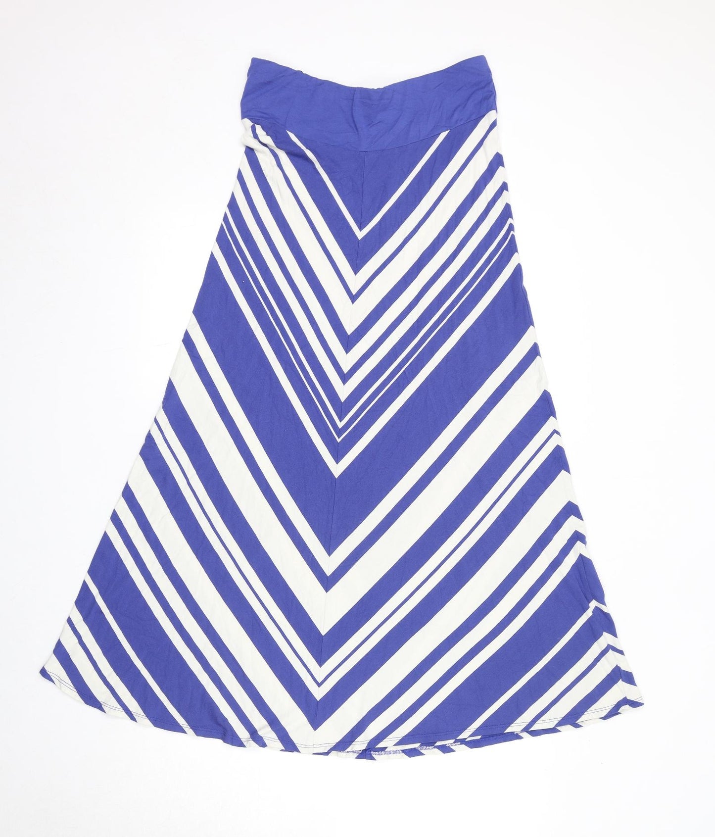 Phase Eight Womens Blue Geometric Viscose Maxi Skirt Size 12