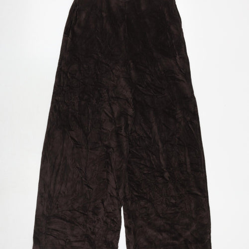 Marks and Spencer Womens Brown Cotton Trousers Size 8 Regular