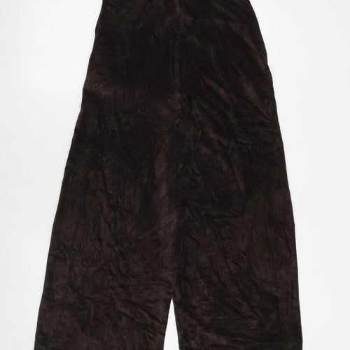 Marks and Spencer Womens Brown Cotton Trousers Size 8 Regular