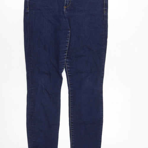 Gap Womens Blue Cotton Skinny Jeans Size 28 in Slim Zip