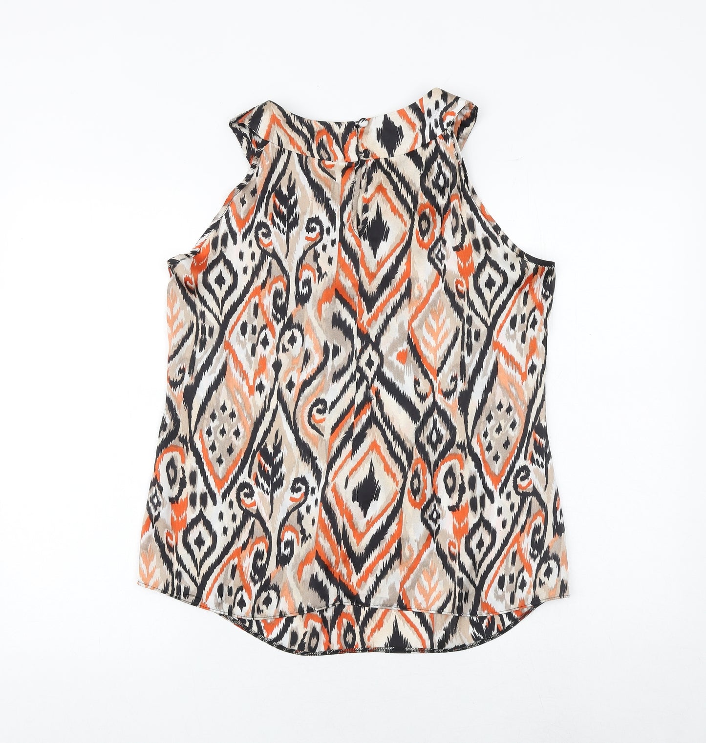 Wallis Womens Multicoloured Geometric Polyester Basic Blouse Size 18 Round Neck