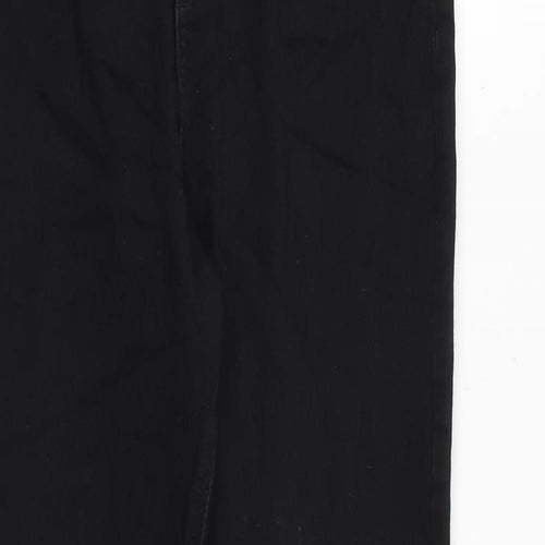Marks and Spencer Womens Black Cotton Skinny Jeans Size 12 Extra-Slim Zip