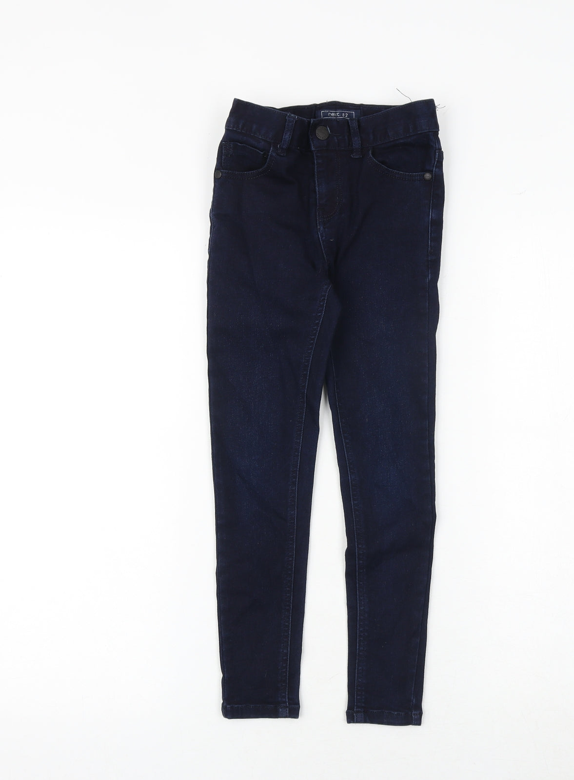 NEXT Boys Blue Cotton Skinny Jeans Size 7 Years Slim Zip