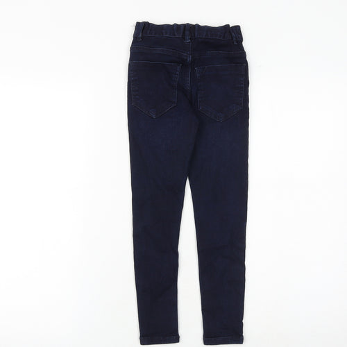 NEXT Boys Blue Cotton Skinny Jeans Size 7 Years Slim Zip