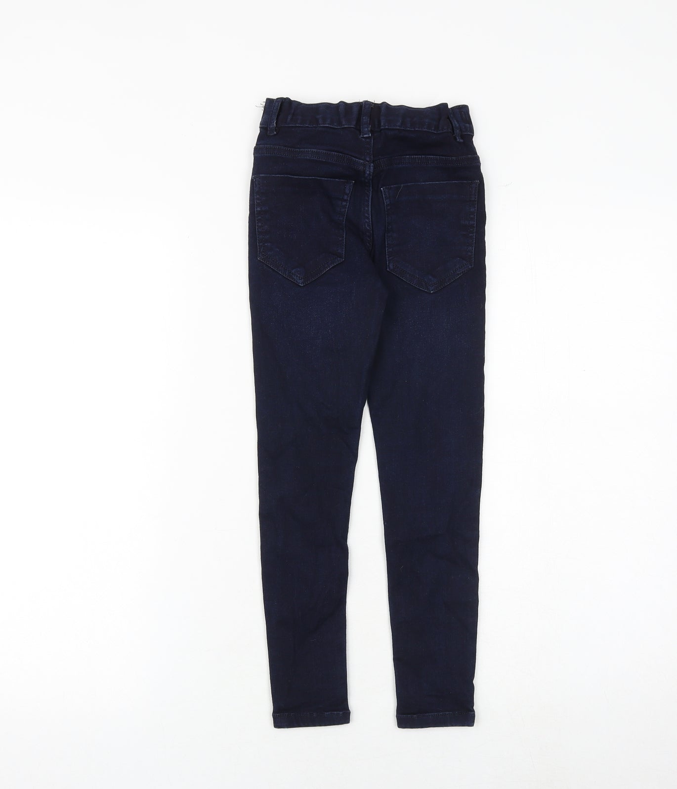NEXT Boys Blue Cotton Skinny Jeans Size 7 Years Slim Zip