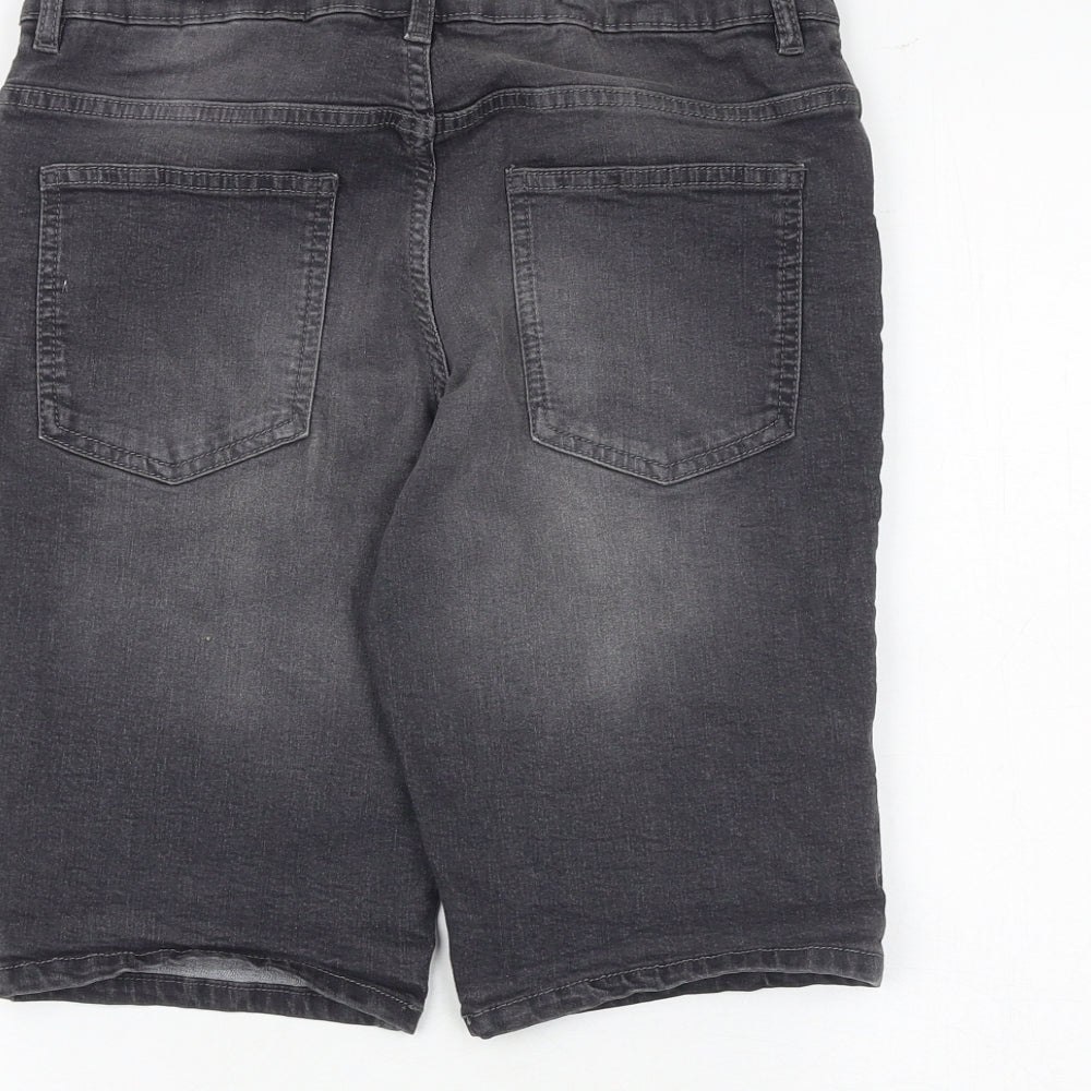 NEXT Boys Grey Cotton Chino Shorts Size 13 Years Regular Zip