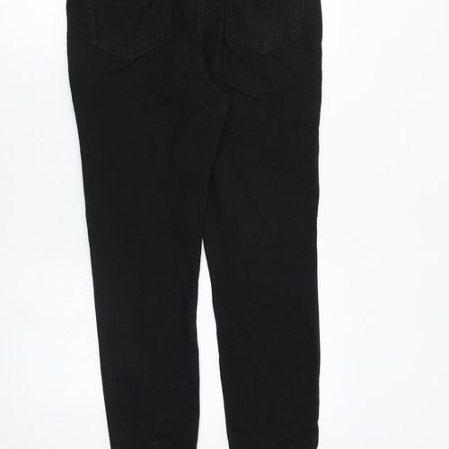 NEXT Womens Black Cotton Skinny Jeans Size 12 Slim Zip