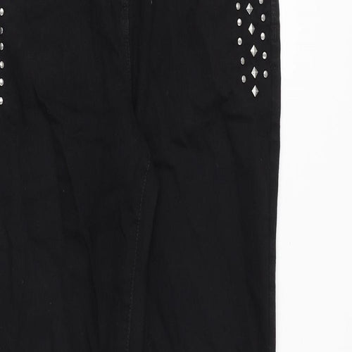 NEXT Womens Black Cotton Skinny Jeans Size 12 Slim Zip