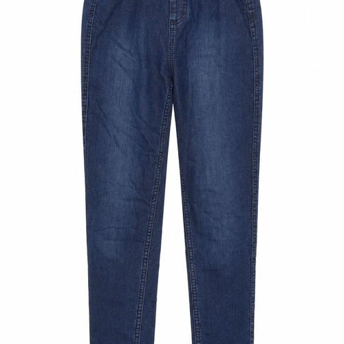 Marks and Spencer Womens Blue Cotton Skinny Jeans Size 10 Regular