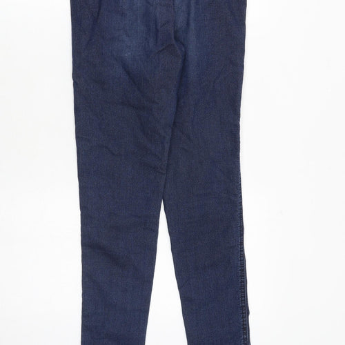Marks and Spencer Womens Blue Cotton Skinny Jeans Size 10 Regular