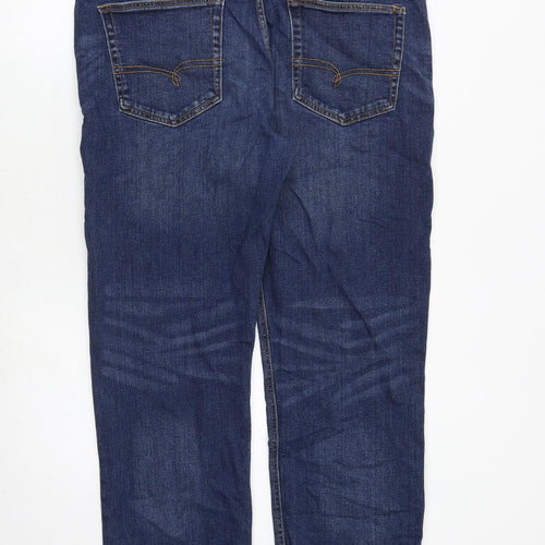 NEXT Mens Blue Cotton Straight Jeans Size 38 in Regular Zip