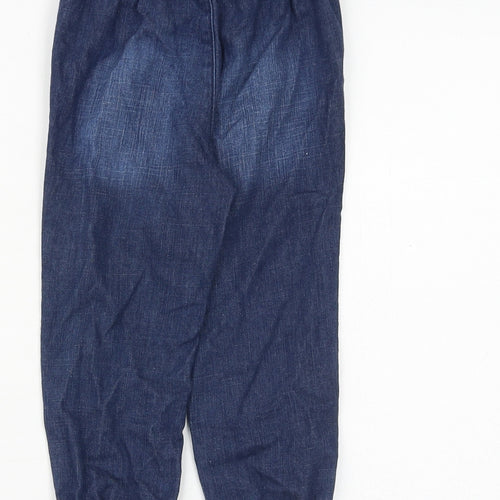 H&M Boys Blue Cotton Tapered Jeans Size 2 Years Regular Drawstring
