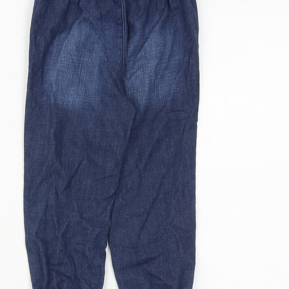 H&M Boys Blue Cotton Tapered Jeans Size 2 Years Regular Drawstring