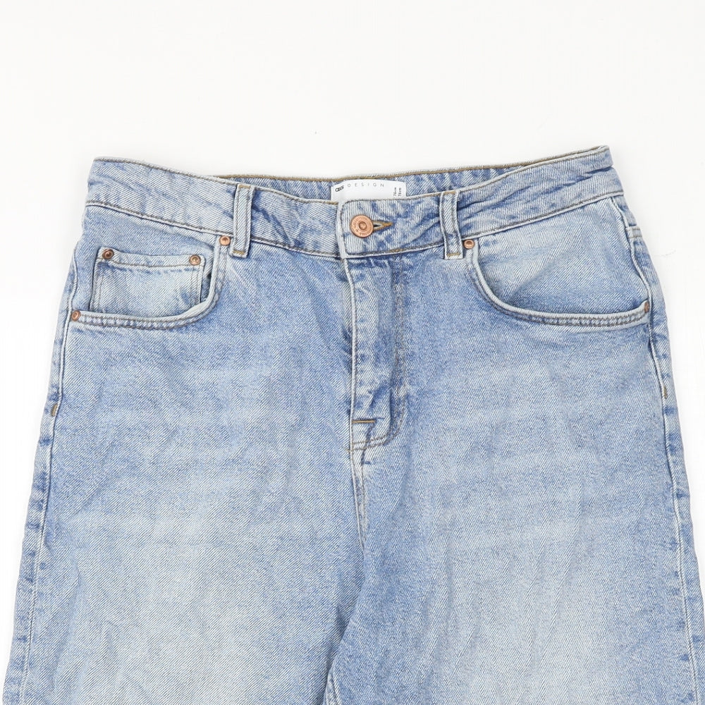 ASOS Mens Blue Cotton Bermuda Shorts Size 30 in Regular Zip