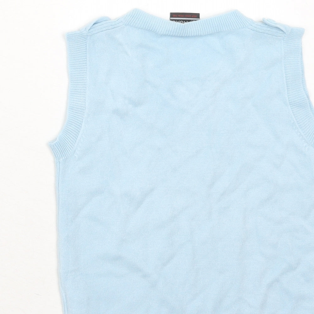 NEXT Boys Blue V-Neck Acrylic Vest Jumper Size 2 Years Pullover