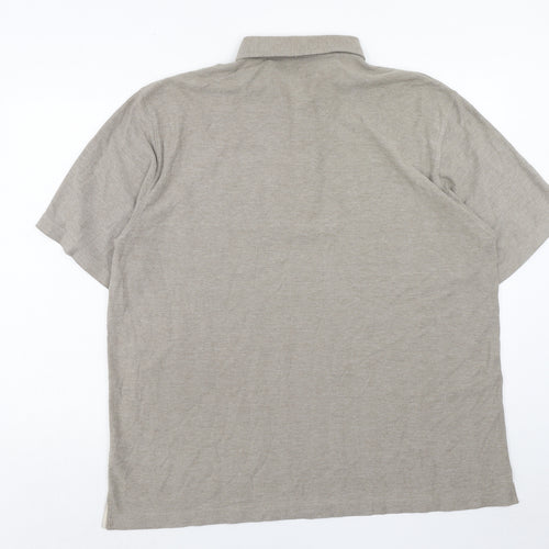 Wolsey Mens Brown Cotton Polo Size 2XL Collared Button