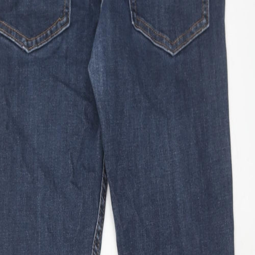H&M Boys Blue Cotton Skinny Jeans Size 13-14 Years Regular Zip