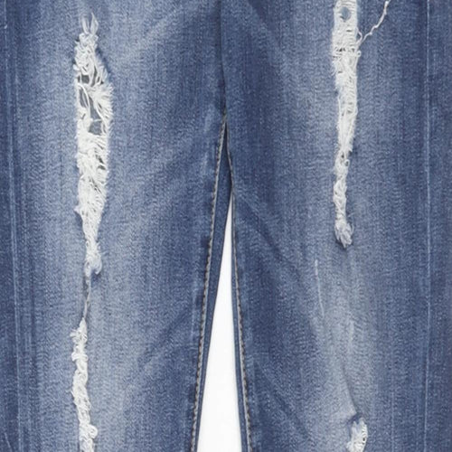 Zara Womens Blue Cotton Skinny Jeans Size 8 Regular Zip