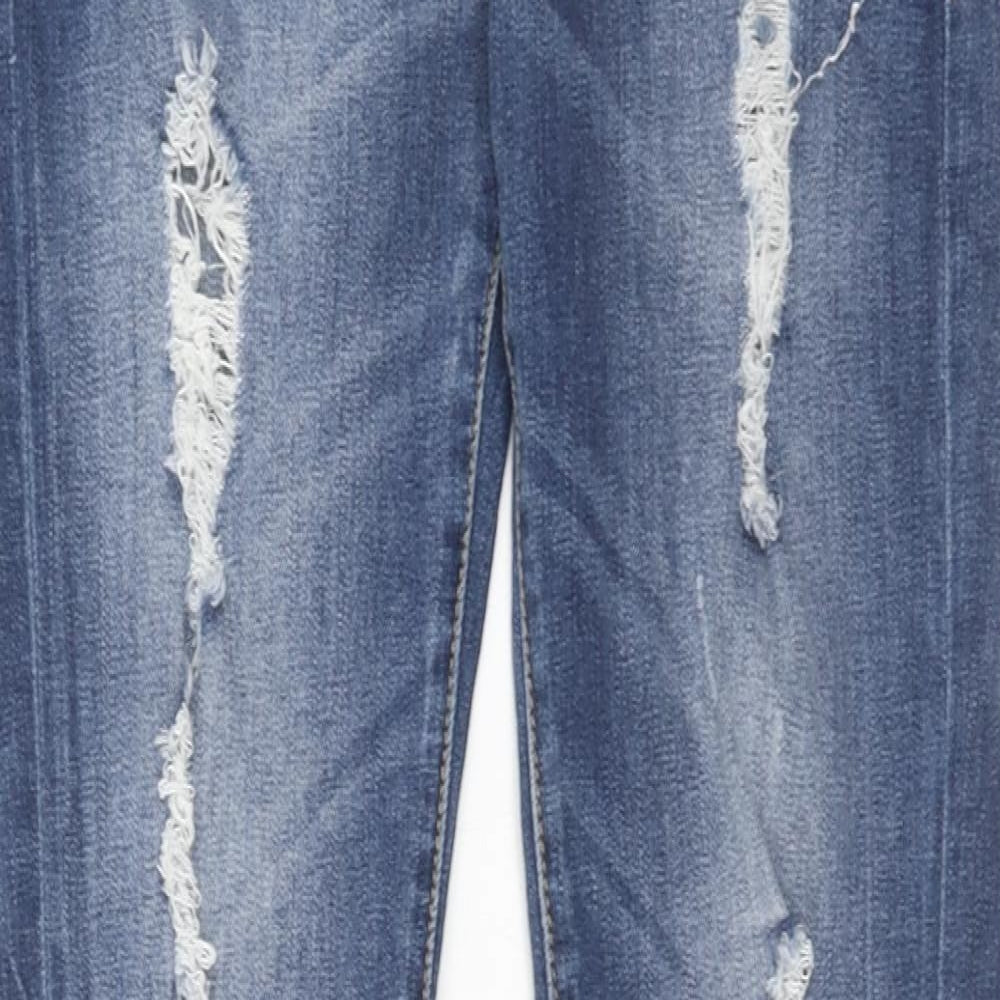 Zara Womens Blue Cotton Skinny Jeans Size 8 Regular Zip
