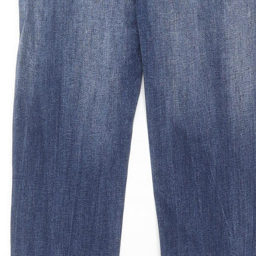 Zara Womens Blue Cotton Skinny Jeans Size 8 Regular Zip