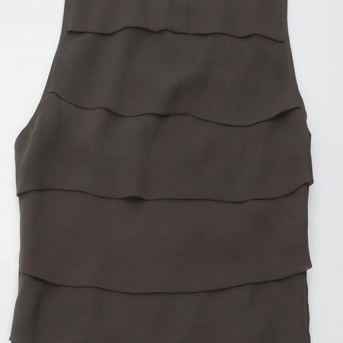 Rage Womens Brown Polyester Shift Size 14 Round Neck Pullover