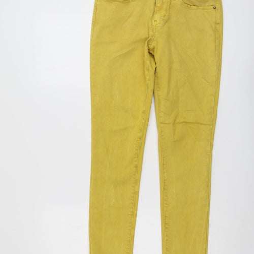Levi's Womens Yellow Cotton Skinny Jeans Size 28 in L29 in Regular Button