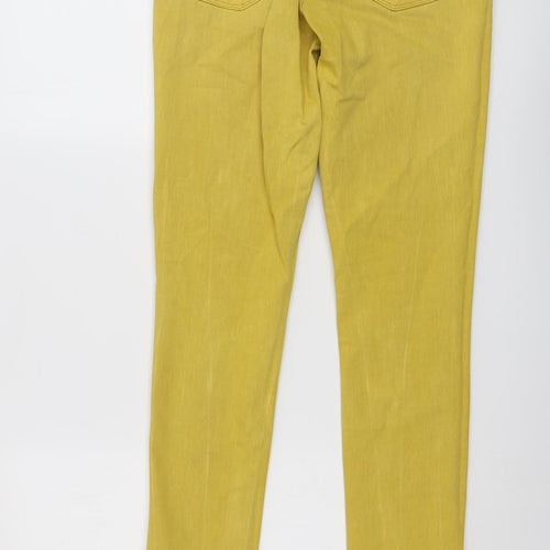 Levi's Womens Yellow Cotton Skinny Jeans Size 28 in L29 in Regular Button