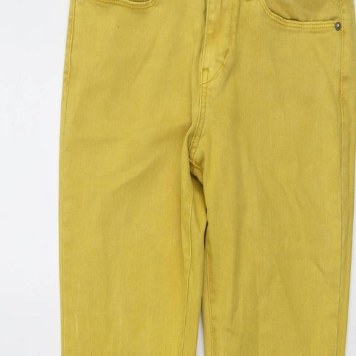 Levi's Womens Yellow Cotton Skinny Jeans Size 28 in L29 in Regular Button