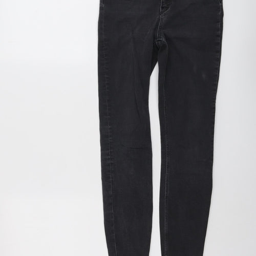 Zara Womens Grey Cotton Skinny Jeans Size 6 L27 in Regular Button