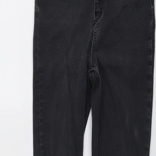 Zara Womens Grey Cotton Skinny Jeans Size 6 L27 in Regular Button