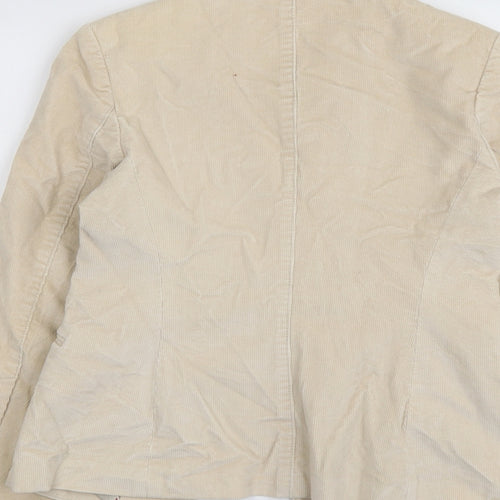 Per Una Womens Beige Jacket Size 10 Button