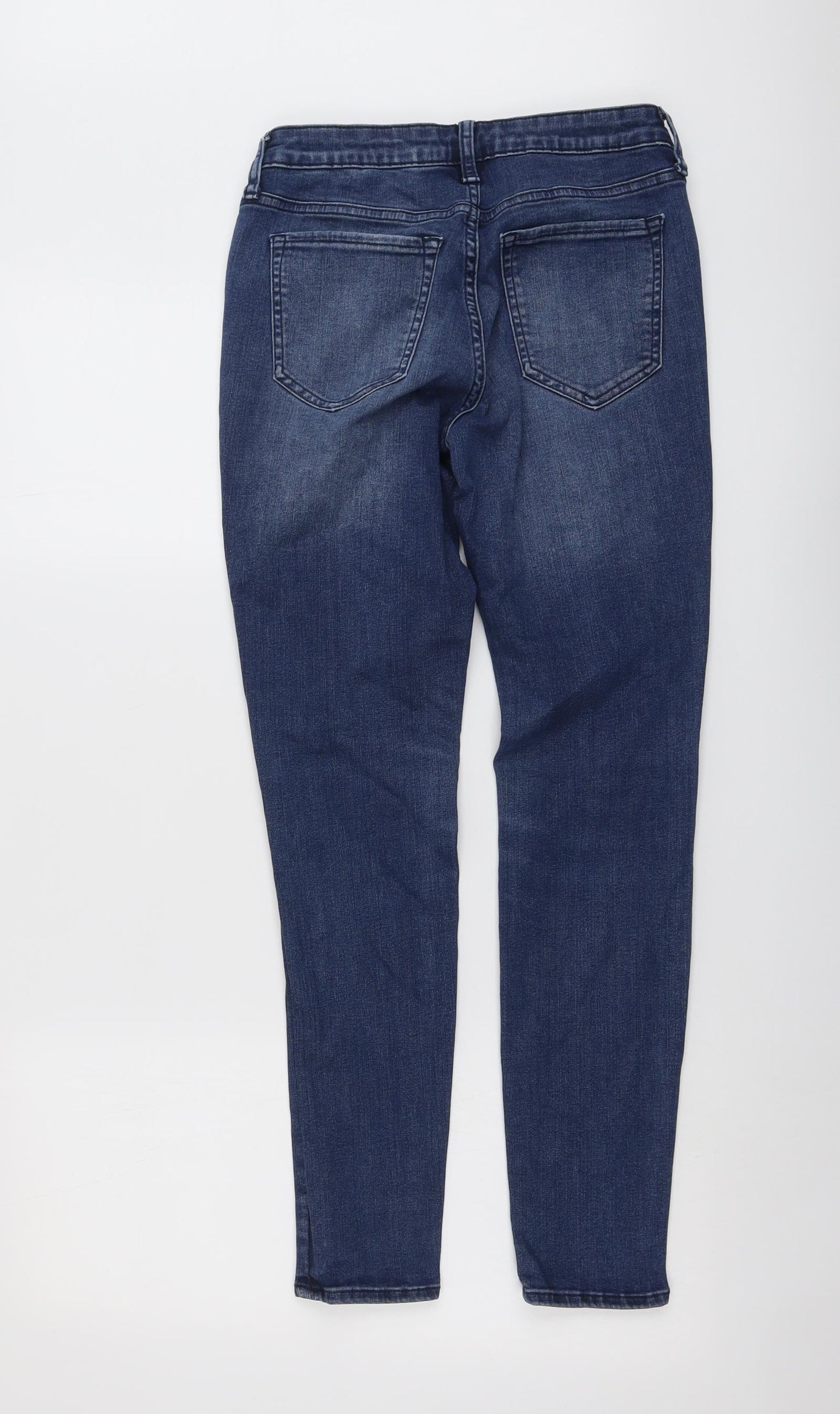 Gap Womens Blue Cotton Skinny Jeans Size 10 L28 in Regular Button