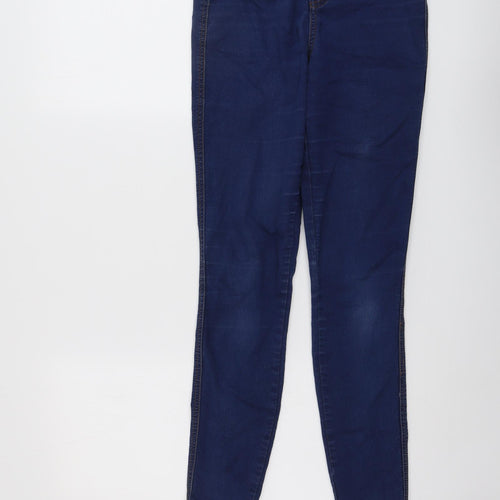 ASOS Womens Blue Cotton Skinny Jeans Size 28 in L32 in Regular Button