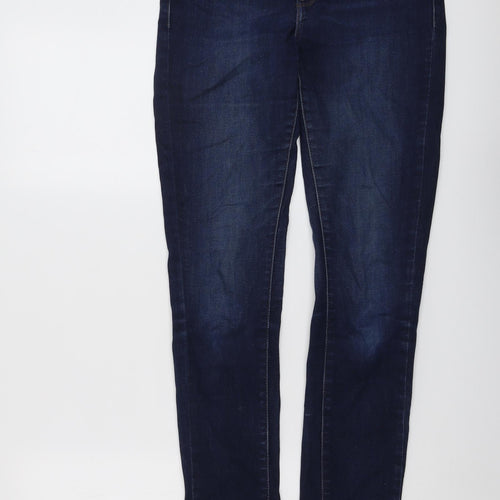 Levi's Womens Blue Cotton Skinny Jeans Size 29 in L33 in Regular Button