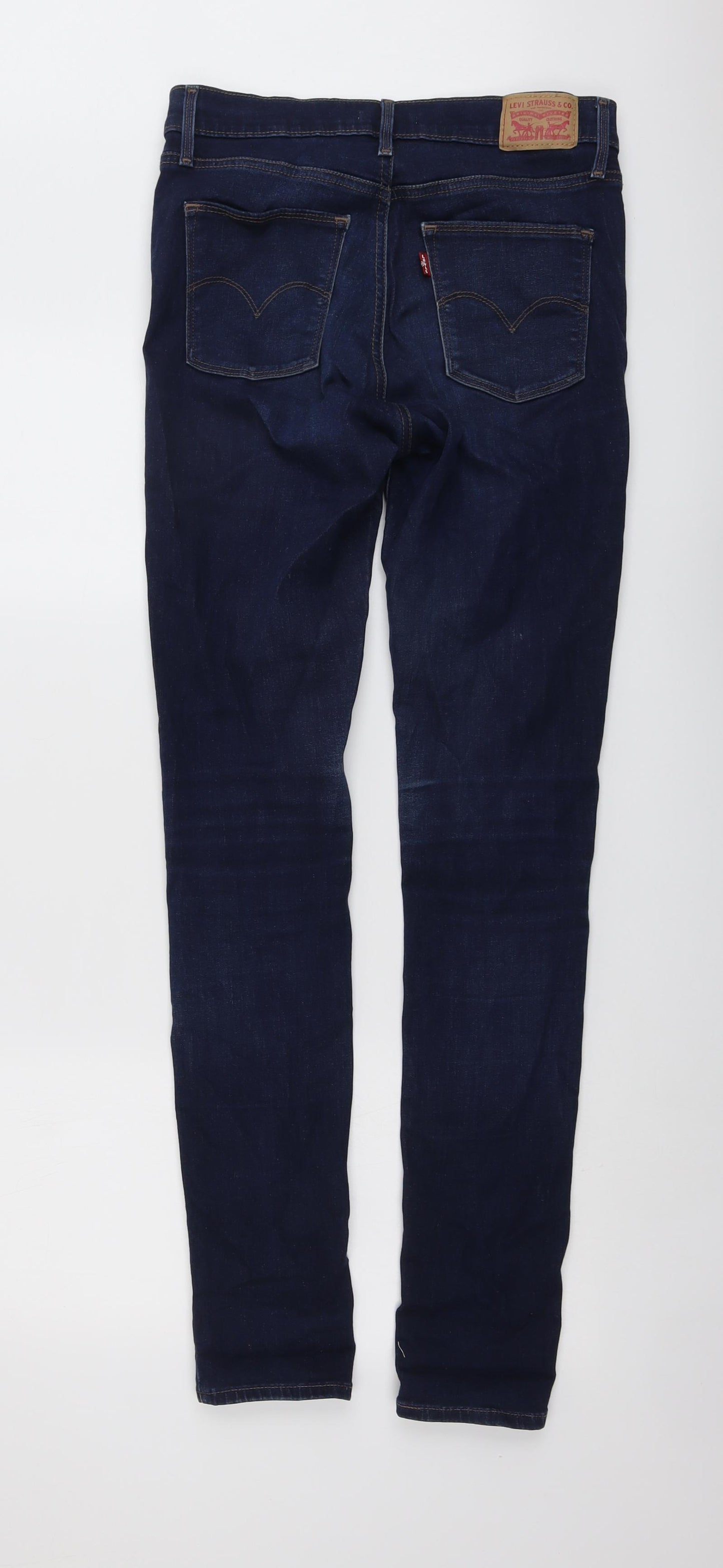 Levi's Womens Blue Cotton Skinny Jeans Size 29 in L33 in Regular Button