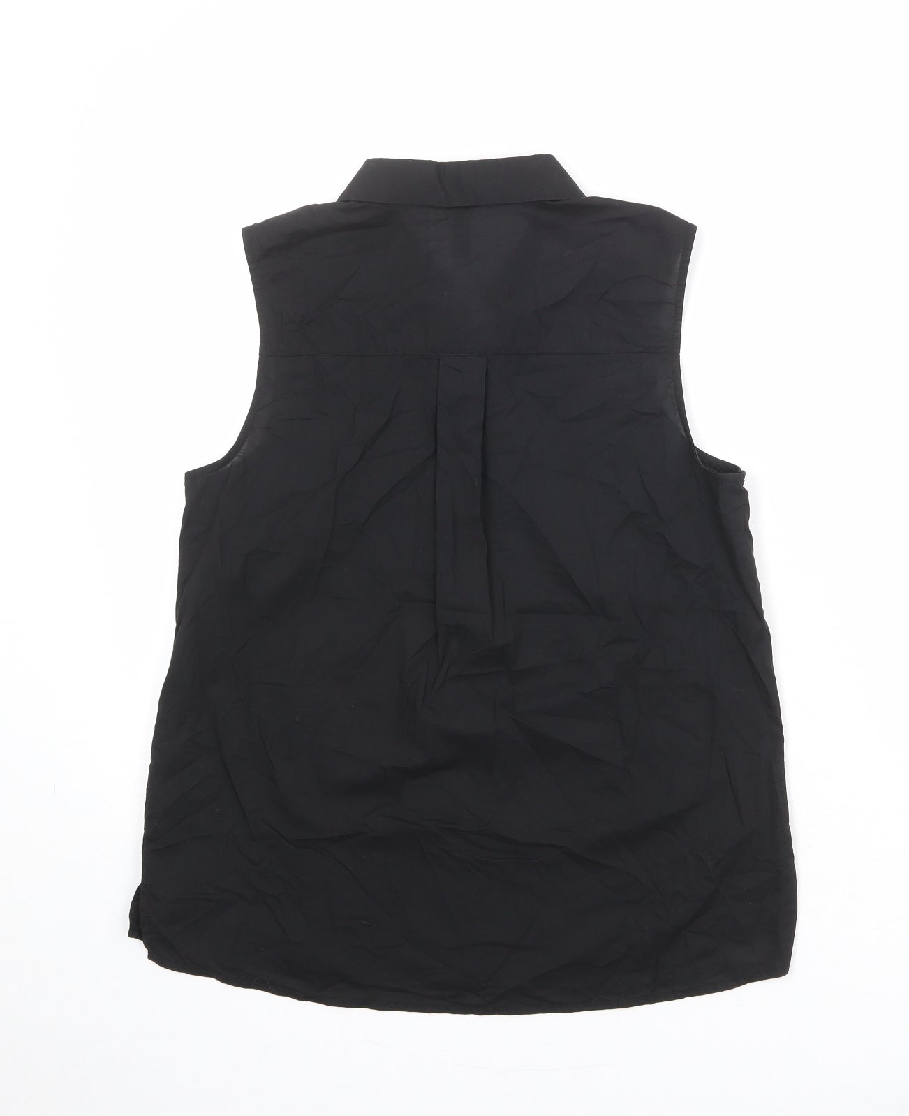 Divided by H&M Womens Black 100% Cotton Basic Button-Up Size 8 Collared