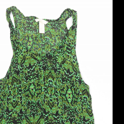 Divided by H&M Womens Multicoloured Geometric Viscose Camisole Blouse Size 10 Round Neck