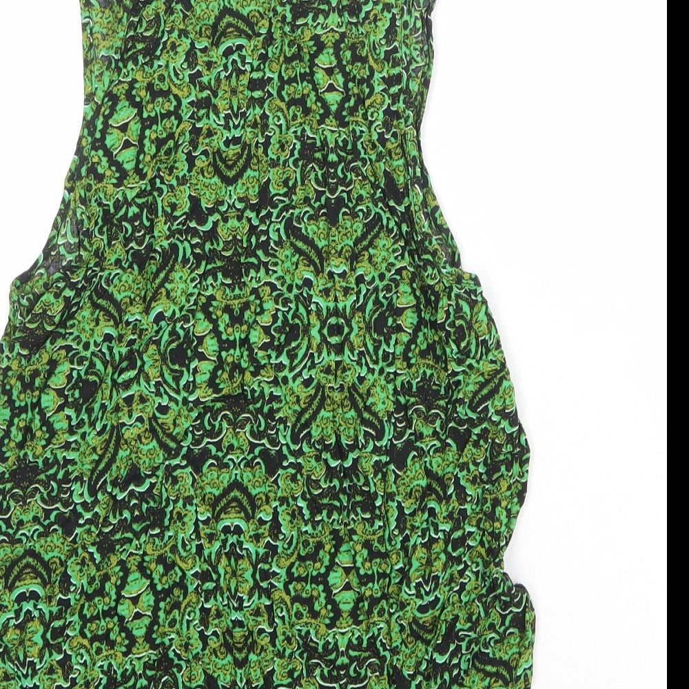 Divided by H&M Womens Multicoloured Geometric Viscose Camisole Blouse Size 10 Round Neck